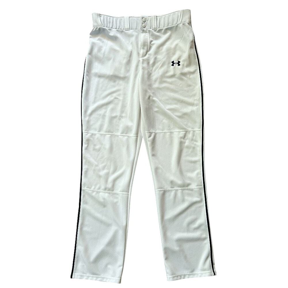 Under Armour Utility Relaxed Piped White Baseball Pants Men's Large